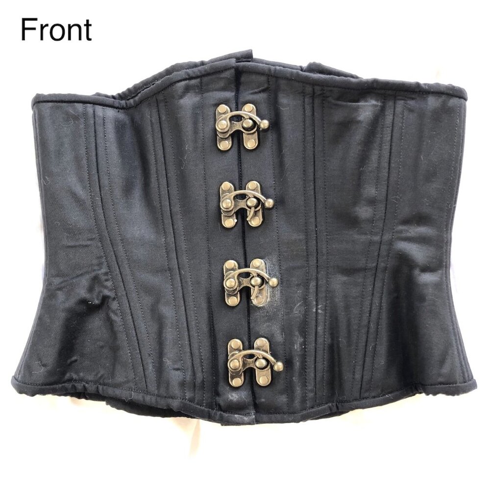 Steam Punk Under Bust Black Corset Timeless Trends OTR Size 28